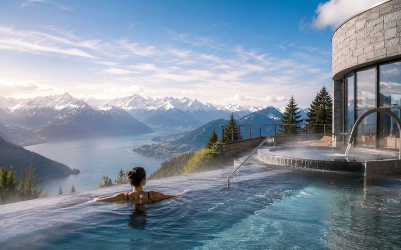 Relájate en el Baño Mineral y Spa Rigi Kaltbad
