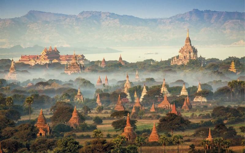 Explora la antigua ciudad de Bagan en Birmania