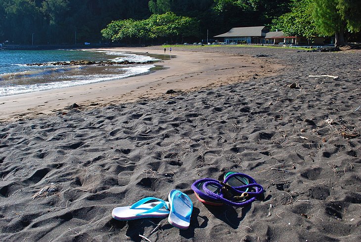 Área natural y playa en la bahía de Hana