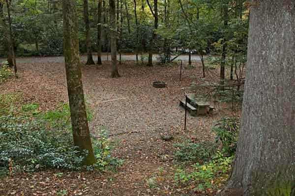 Camping Standing Indian-Acampar en el Bosque Nacional Nantahala