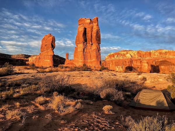 Cañón Tusher-Acampar Gratis cerca de Moab