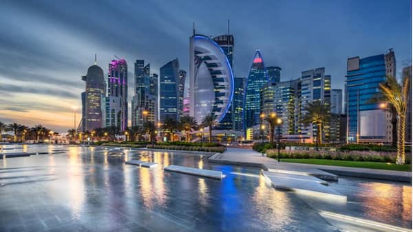 Capture las vistas panorámicas del amanecer y el anochecer-corniche doha
