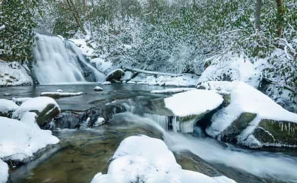 Cascadas congeladas, Parque Nacional Great Smoky Mountains
