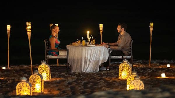 Cena con velas