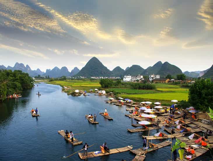 Crucero por el río Li, Guilin-atracciones turísticas en China
