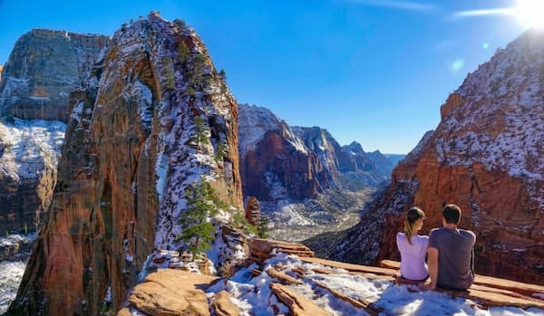 Desembarco del ángel-Caminatas de Invierno en Utah