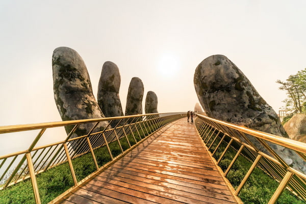 Dónde está el puente dorado Cómo ver el hermoso puente dorado de Vietnam 1