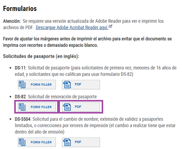 Dónde y cómo descargar el Formulario DS-82