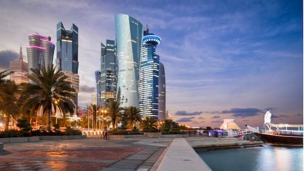 Eche un vistazo a la increíble puesta de sol en Doha Corniche