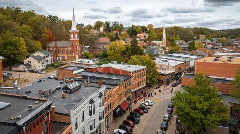 El encantador centro de la ciudad de Galena, Galena
