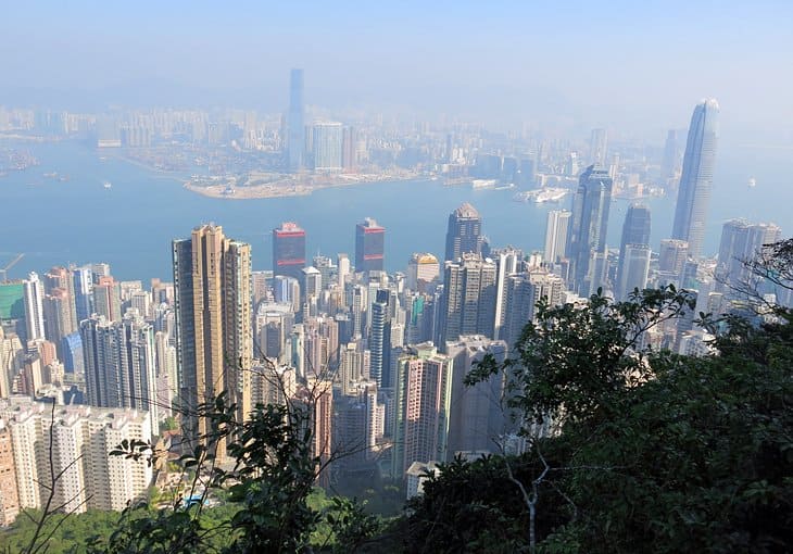 El sendero de los picos, isla de Hong Kong