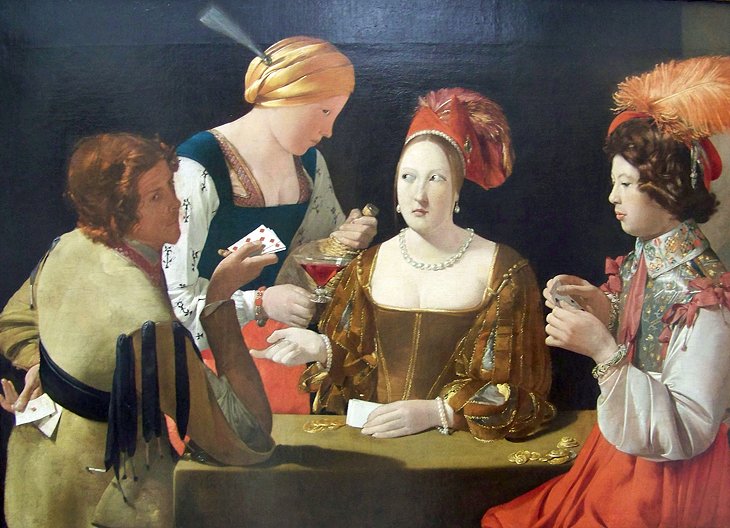 El tramposo con el as de diamantes de Georges de La Tour (Ala Sully, Sala 912)