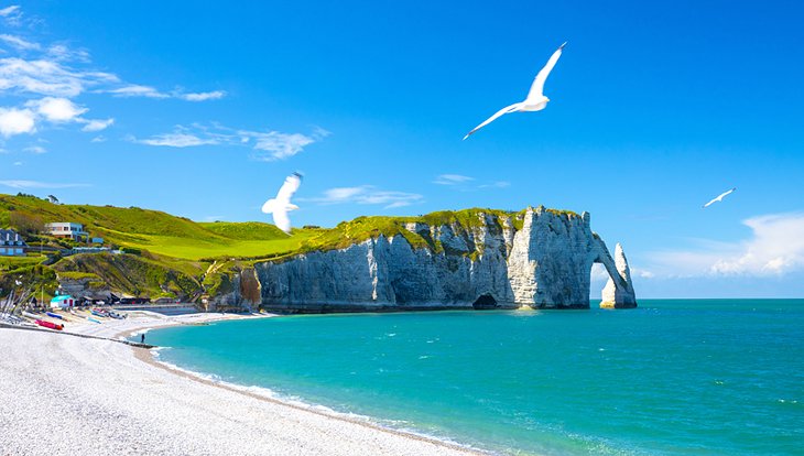 Étretat en la costa de Normandía