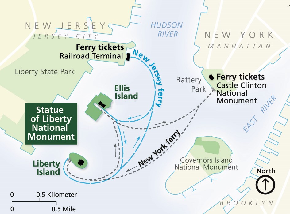 Ferry para ir a la estatua de la libertad