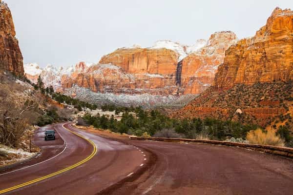 Invierno - el mejor momento para un paseo panorámico-Época para Visitar el Parque Nacional Zion