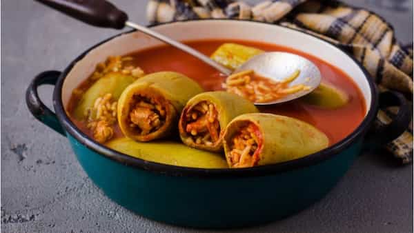 Kousa Mahshi en el restaurante Al Shami House-Platos Tradicionales de Qatar