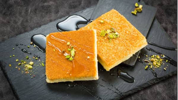Kunafa en Al Aker en Souq Waqif