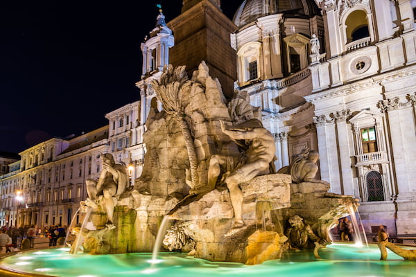 La Fuente de los Cuatro Ríos de Bernini