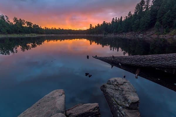 Lago del Cañón del Bosque-Senderismo en Mogollon Rim