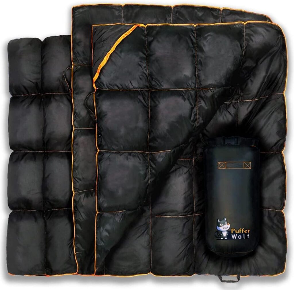 Manta de exterior con doble aislamiento extragrande Puffer Wolf