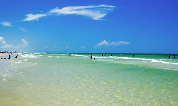 Mustang Island-playas en texas