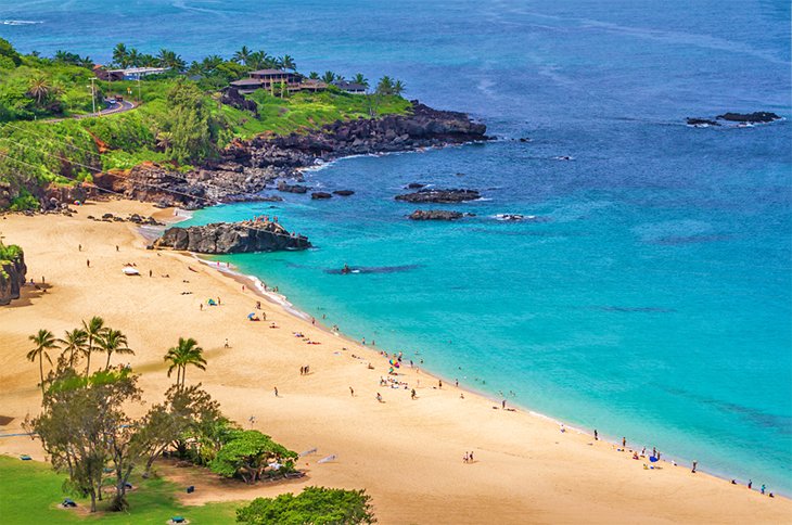 Parque de la playa de la bahía de Waimea, Oahu
