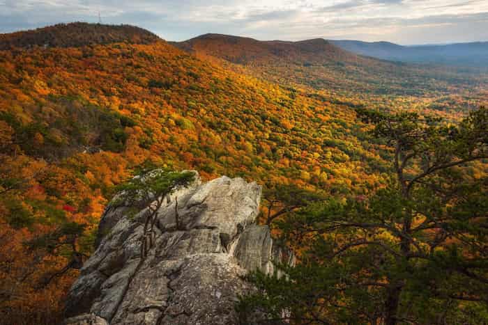 Parque estatal Cheaha-Lugares para ver los colores de otoño en Alabama