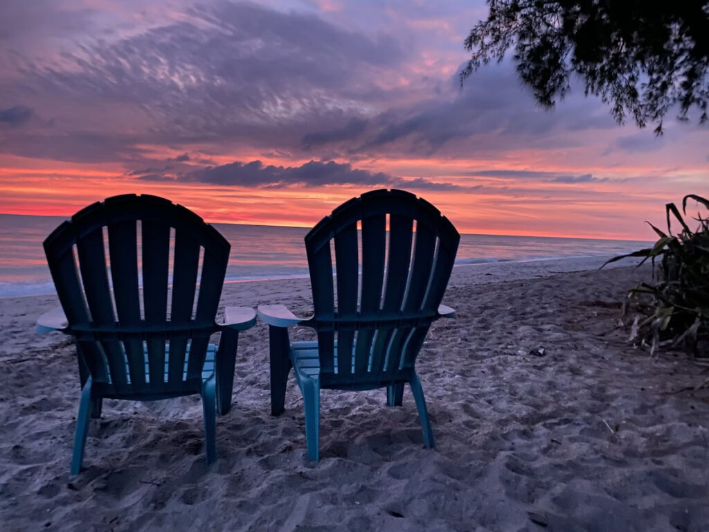 Playa de Manasota key atardecer