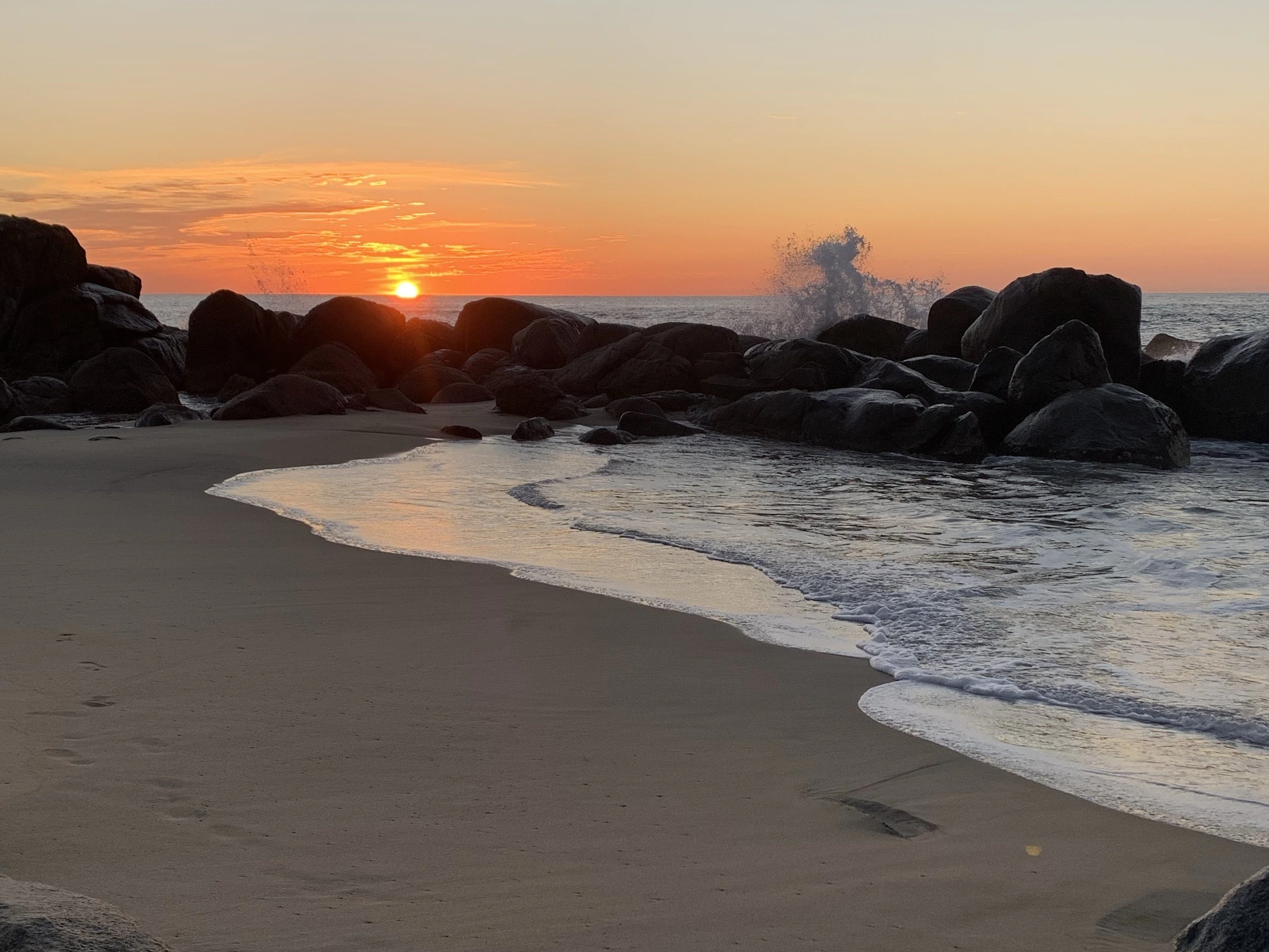 Puesta de sol en la playa
