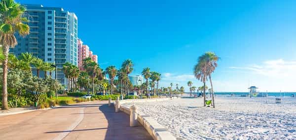 Relájese en las playas alrededor de Clearwater