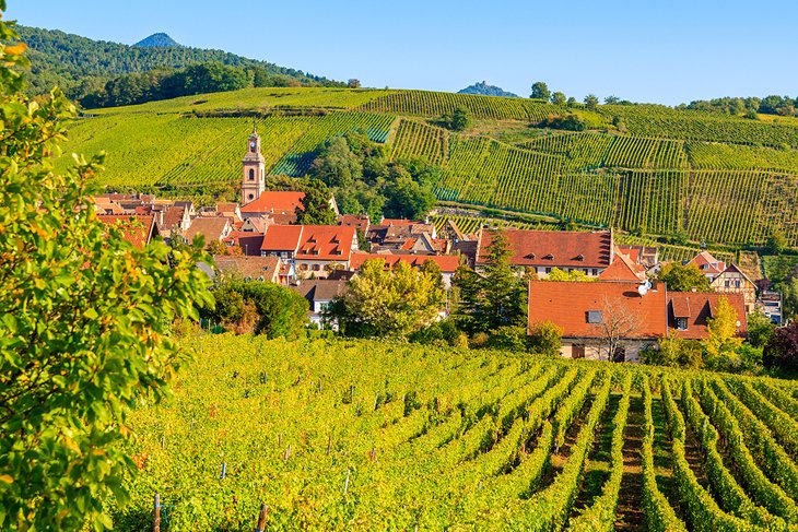 Riquewihr en la región de Alsacia