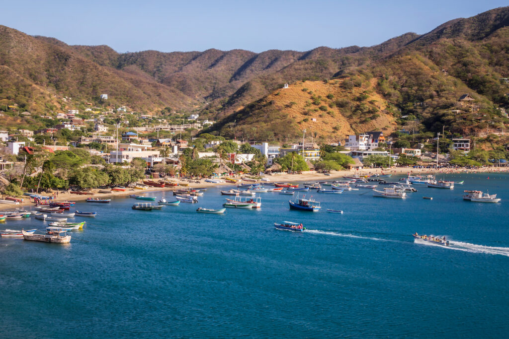 Taganga-playas en Colombia