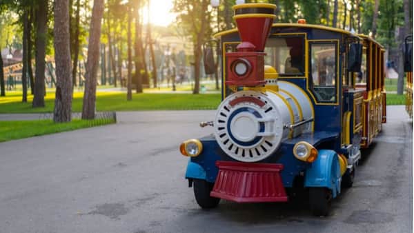 Un tren en el parque