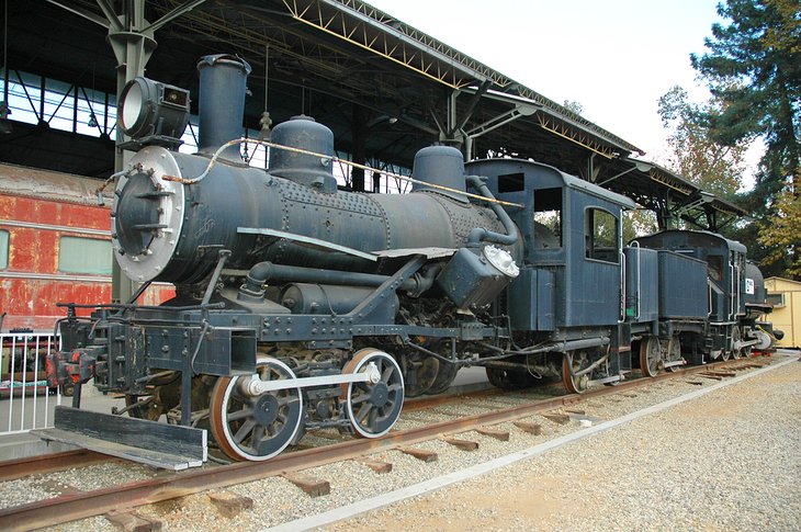 Vea locomotoras de vapor en el Travel Town Museum
