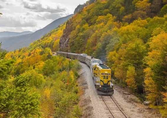 Viaja en primera clase por las montañas-Cosas para Hacer en Otoño en New Hampshire