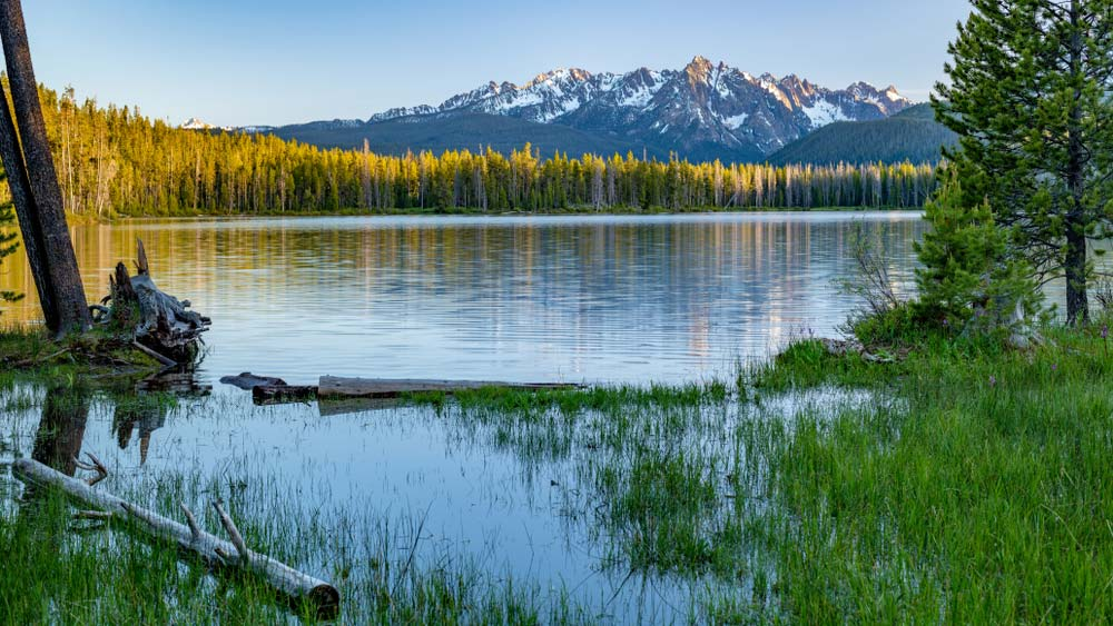 acampar en el lago Idaho Lago Redfish