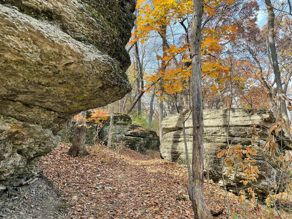 Área de conservación de Burr Oak Woods senderos en Kansas City