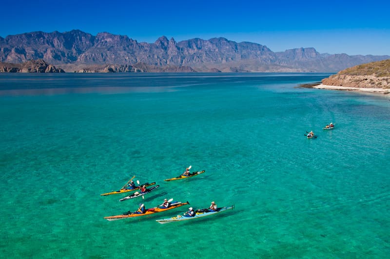 kayak en baja california-mar de cortes-la paz mexico