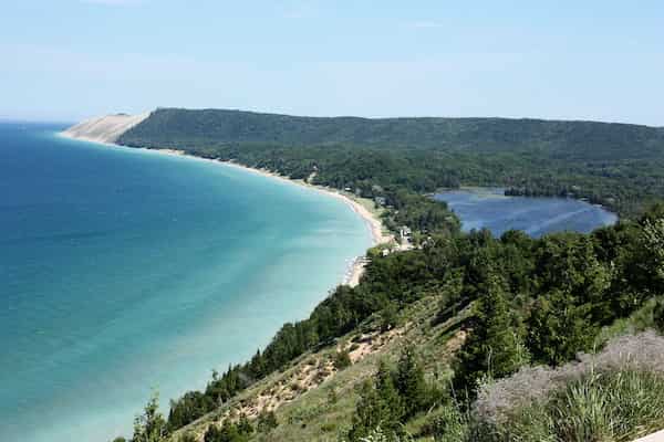 lago nacional Sleeping Bear Dunes-parques nacioanles de michigan
