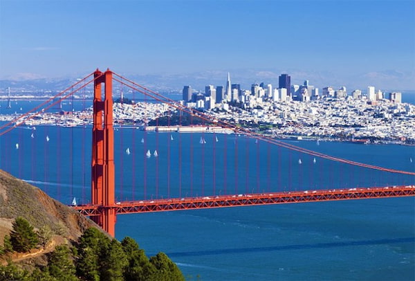 puente Golden Gate con el horizonte de San Francisco