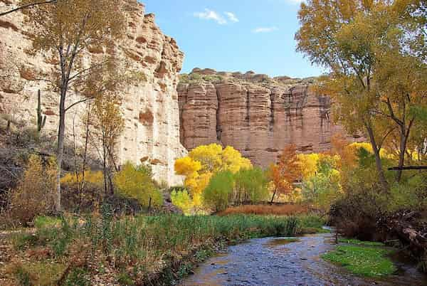 Canon-de-Aravaipa 7 Lugares para VER los Colores de Otoño en Arizona