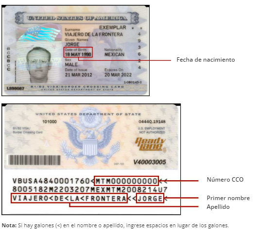 tarjeta-de-cruce-fronterizo-ejemplo Formulario I-94: Guía completa