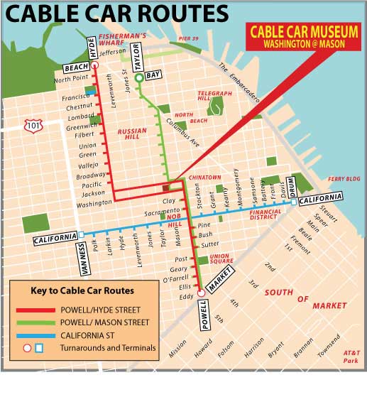 Antes-de-subir-al-tren-mira-las-tres-lineas-en-un-mapa 9 Recomendaciones para moverse en tranvía por San Francisco