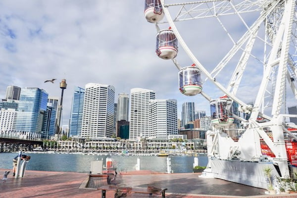 La-noria-de-Darling-Harbour 9 Lugares para visitar en el Darling Harbour de Sídney