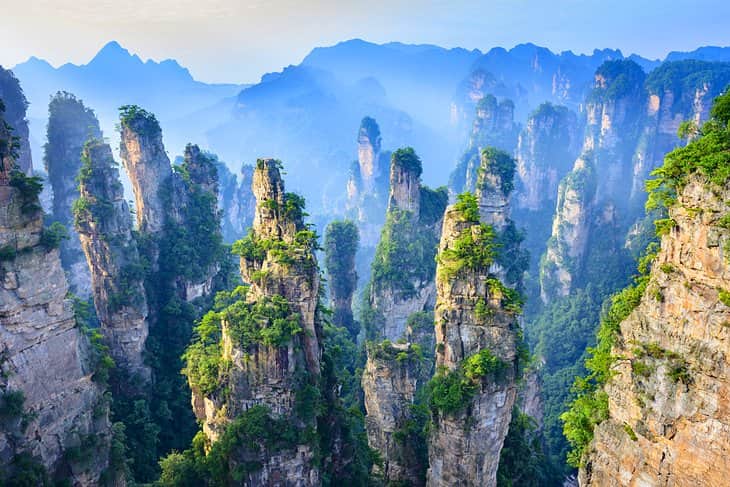 Area-escenica-de-Wulingyuan-Zhangjiajie Espectaculares lugares de China para fotografiar
