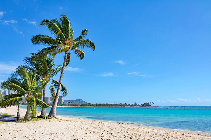 Parque-de-la-playa-Ala-Moana Playas en Honolulu para familias, parejas y aventureros